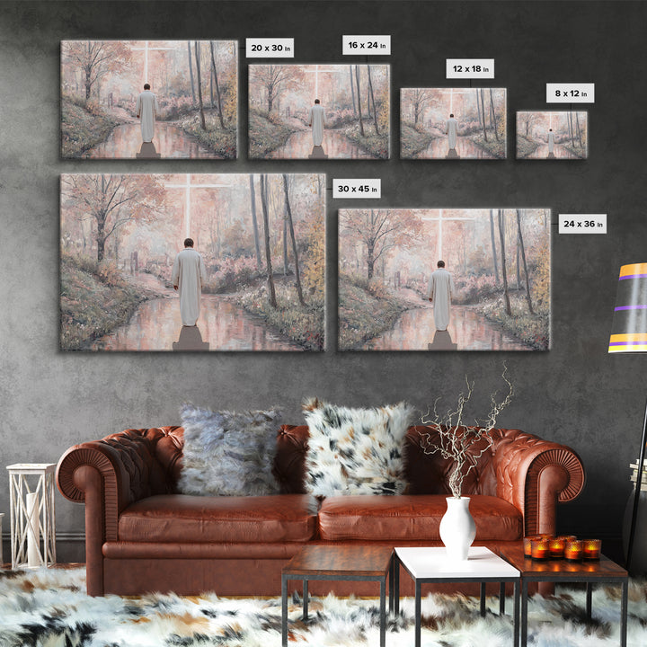 Radiant Way – Framed Canvas Print – Christian Wall Art – Modern Christian Art – Jesus Painting – Christian Art Canvas – Christmas Art