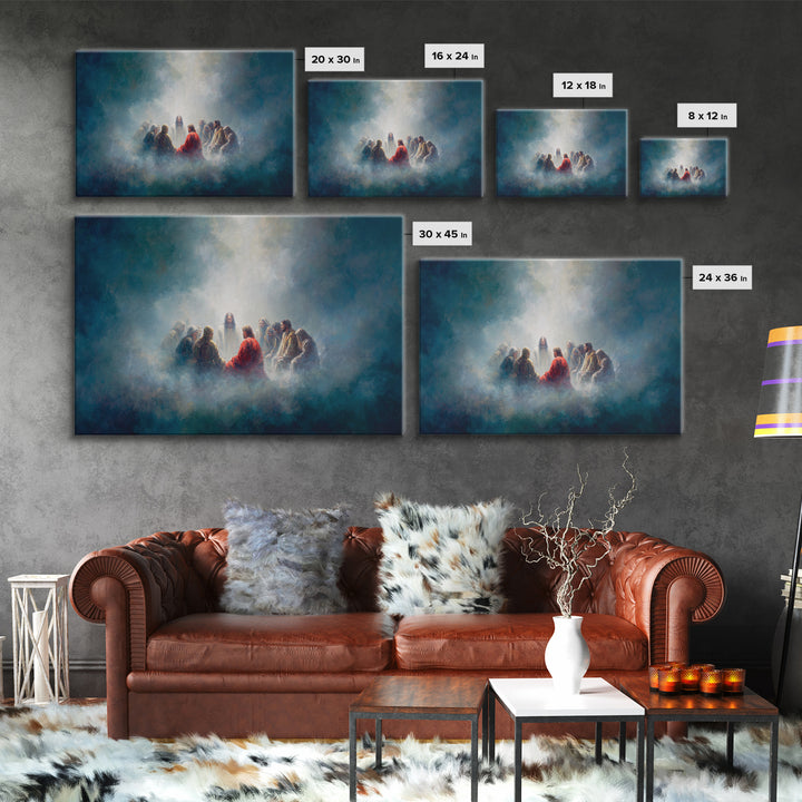 Upper Room Glow | Framed Canvas Print | Christian Art Canvas | Christian Wall Art | Jesus Painting | Christmas Art