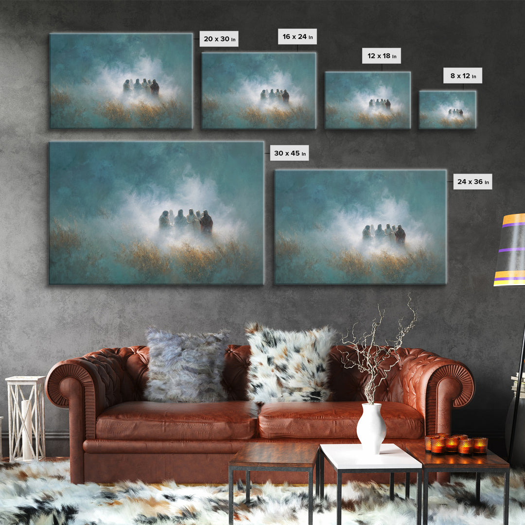 Hillside Awakening – Framed Canvas Print – Christian Wall Art – Christian Art Canvas – Jesus Painting – Christmas Art