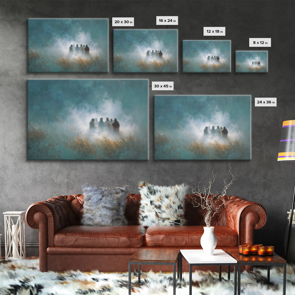 Hillside Awakening – Framed Canvas Print – Christian Wall Art – Christian Art Canvas – Jesus Painting – Christmas Art