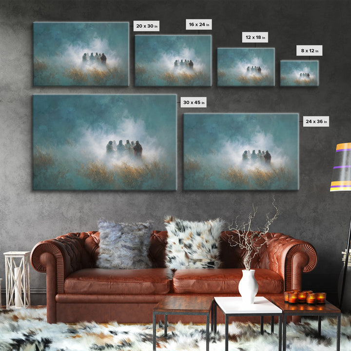 Hillside Awakening – Framed Canvas Print – Christian Wall Art – Christian Art Canvas – Jesus Painting – Christmas Art