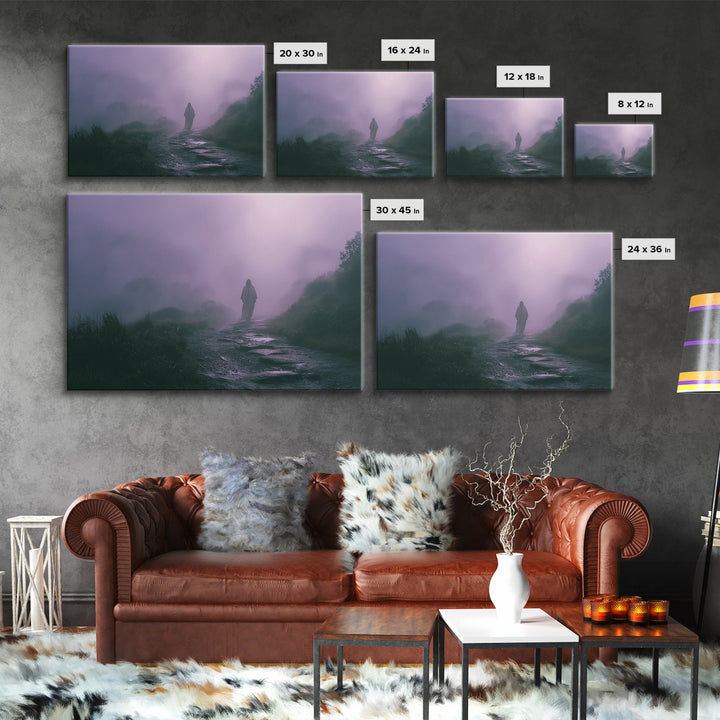 Solitary Journey – Framed Canvas Print – Christian Art Canvas – Christian Wall Art – Jesus Painting – Moody Christian Art