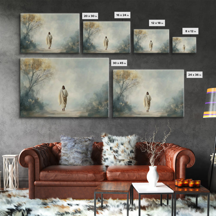 Heaven’s Walk – Framed Canvas Print – Christian Wall Art – Jesus Painting – Christian Art Canvas – Modern Christian Art