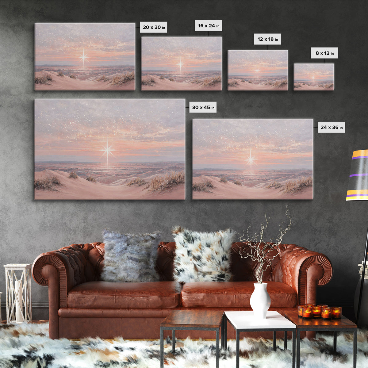 Star Of Dawn – Framed Canvas Print – Christmas Art – Christian Art Canvas – Christian Wall Art – Christian Christmas Art – Jesus Painting