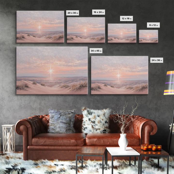 Star Of Dawn – Framed Canvas Print – Christmas Art – Christian Art Canvas – Christian Wall Art – Christian Christmas Art – Jesus Painting