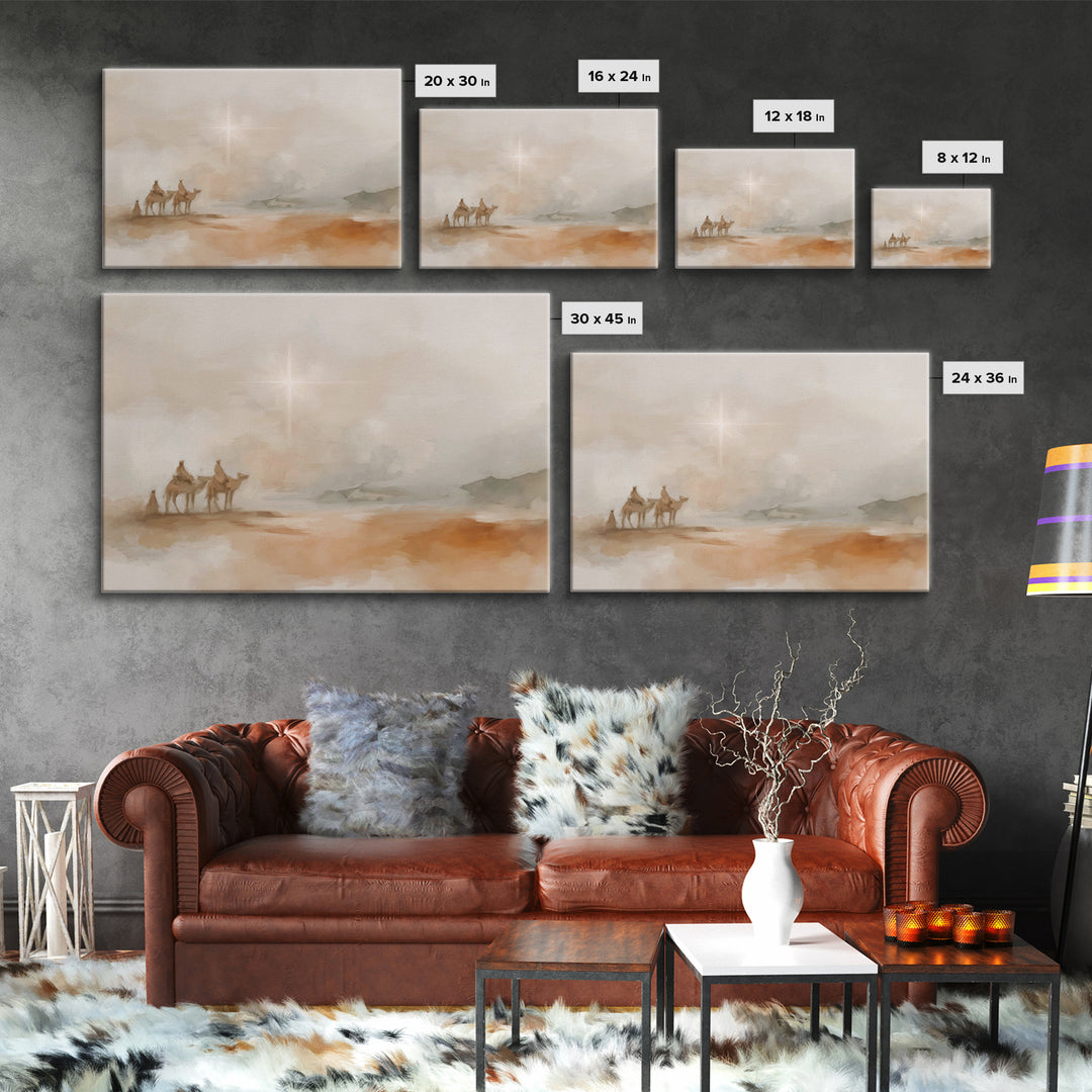 Humble Journey – Framed Canvas Print – Christian Art Canvas – Christian Gift Ideas – Christian Wall Art – Christmas Art – Christian Christm