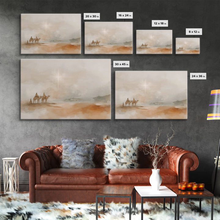 Humble Journey – Framed Canvas Print – Christian Art Canvas – Christian Gift Ideas – Christian Wall Art – Christmas Art – Christian Christm