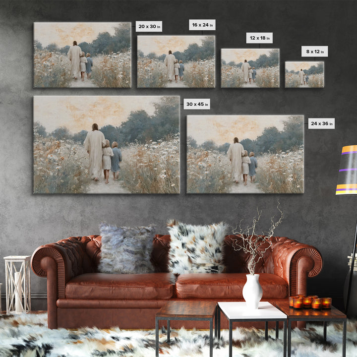 Garden Of Peace – Framed Canvas Print – Christian Wall Art – Jesus Painting – Christian Art Canvas – Christian Art – Christian Gift Ideas