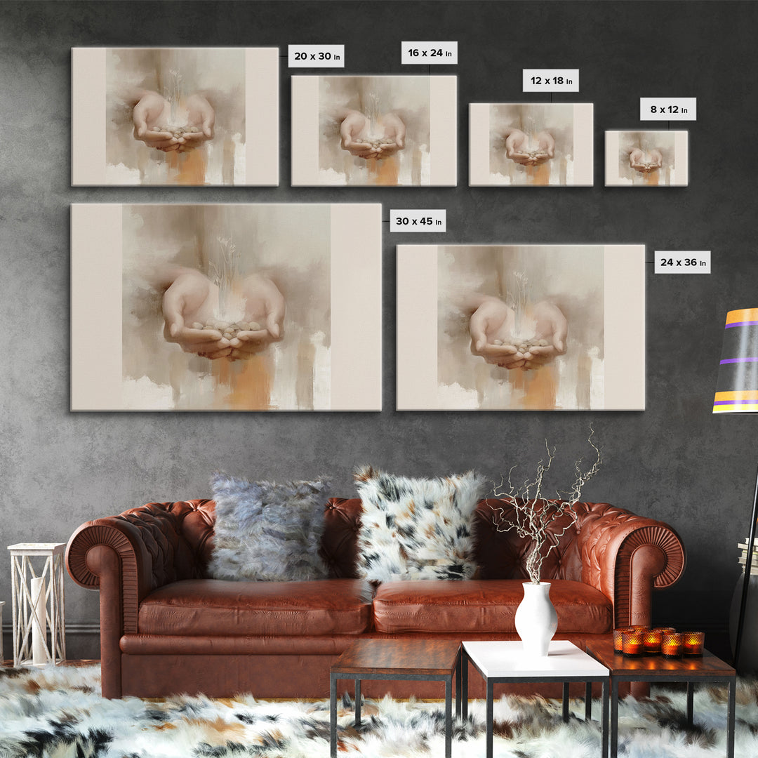 Blessed Renewal | Framed Canvas Print | Christian Art Print | Christian Wall Art | Jesus Painting | Christian Decor