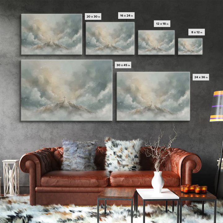 Mountain of Grace – Framed Canvas Print – Christian Wall Art – Christian Art Canvas – Jesus Painting – Christian Decor – Christian Gift Ide