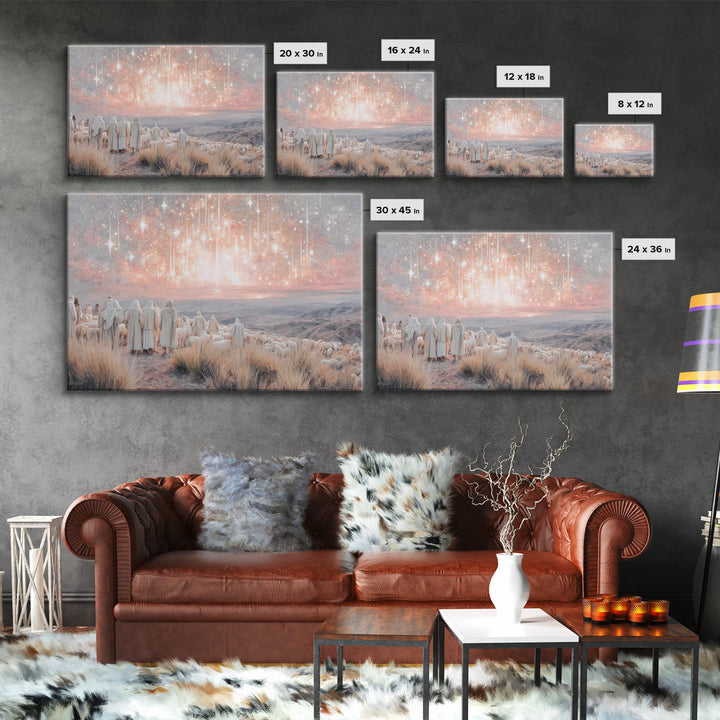 Dawn Of Glory – Framed Canvas Print – Christian Christmas Art – Christian Wall Art – Christian Art Canvas – Christmas Art – Christian Gift