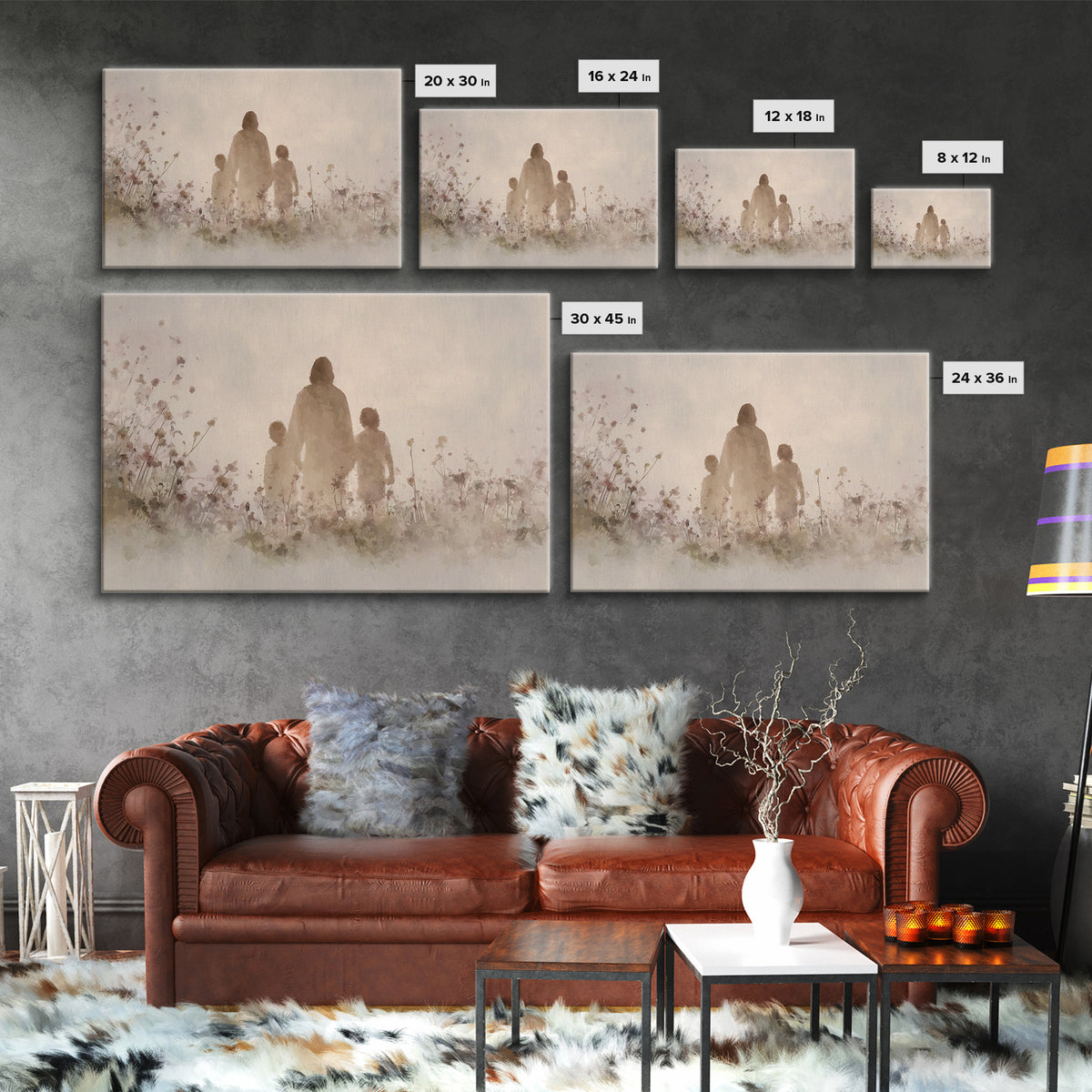 Walk Of Grace – Framed Canvas Print – Jesus Painting – Christian Wall Art – Christian Art Canvas – Christian Art – Christian Gift Ideas