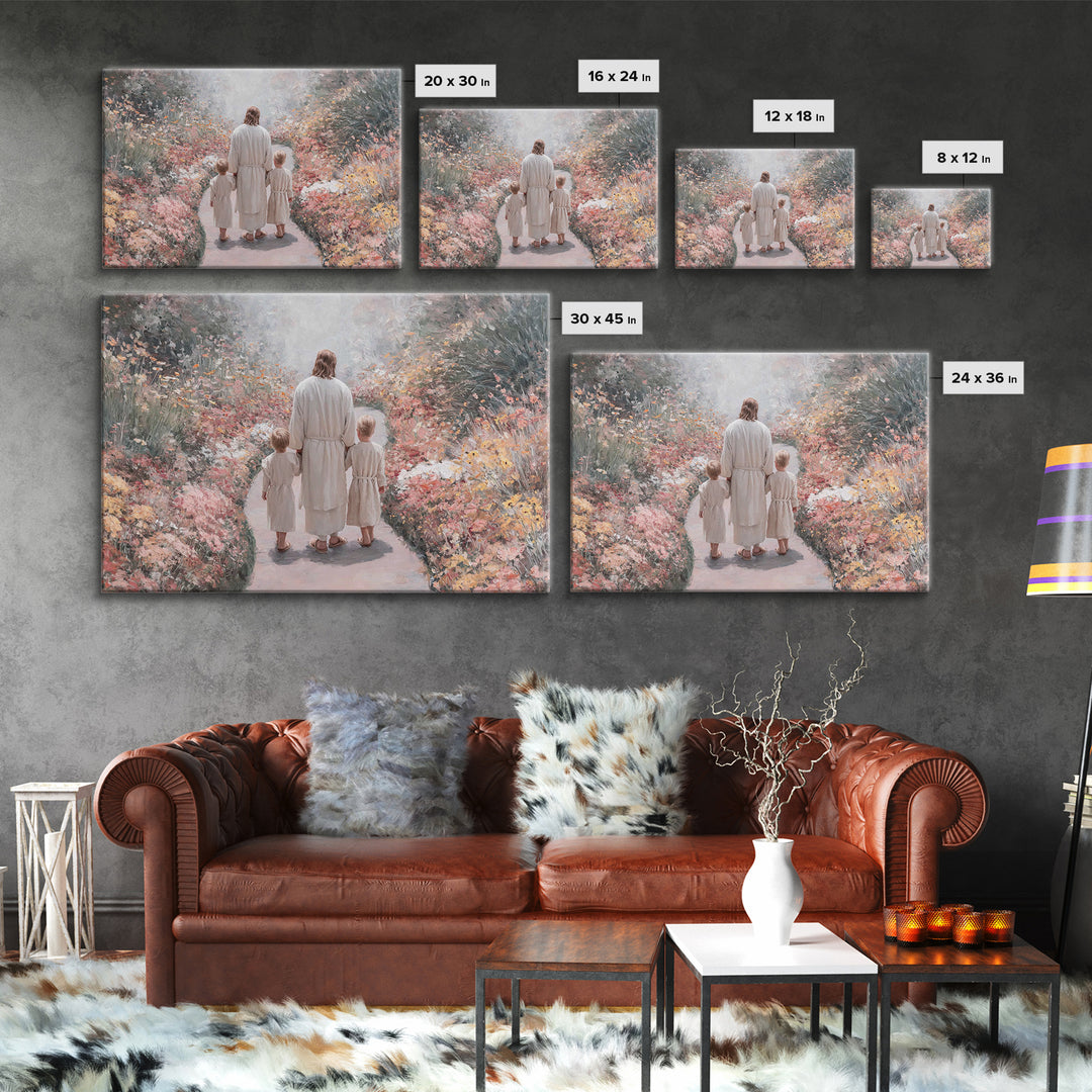 Walk Of Innocence | Framed Canvas Print | Christian Wall Art | Christian Art Canvas | Christian Art | Christian Gift