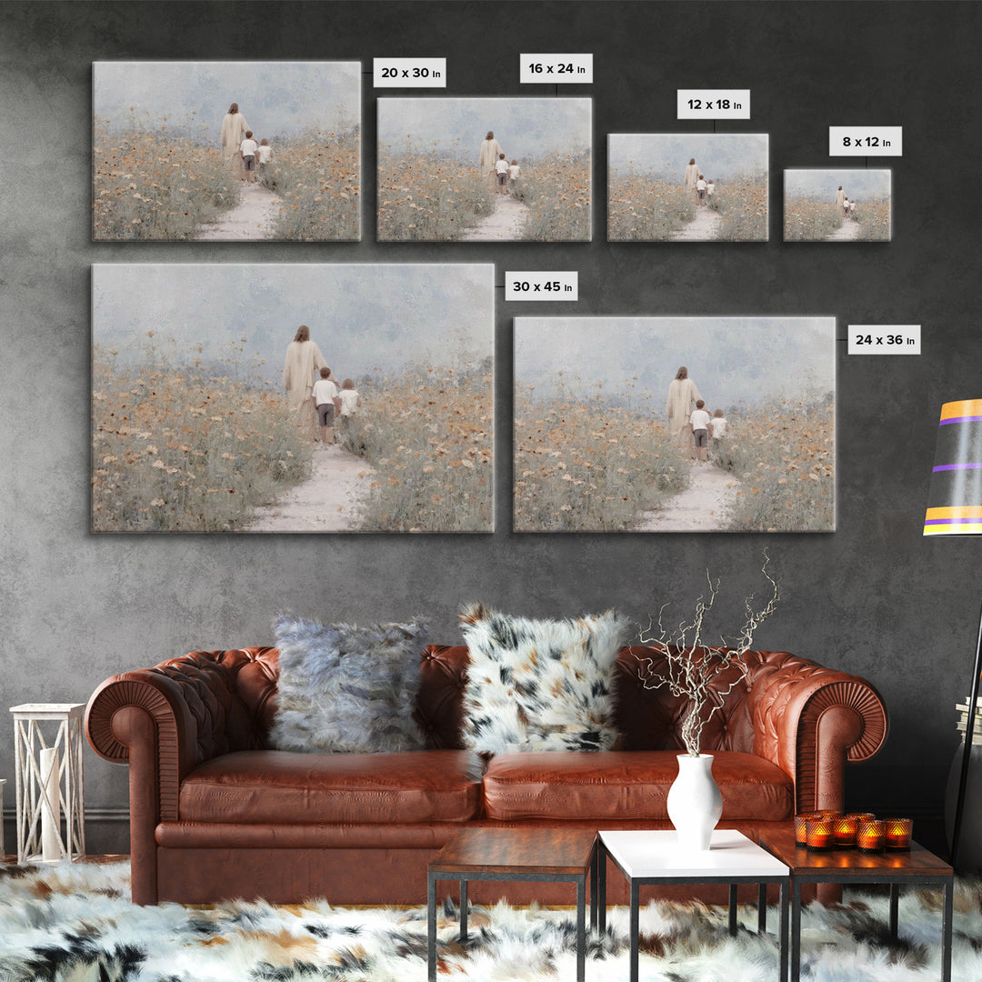 Fields Of Mercy, Framed Canvas Print, Jesus Painting, Christian Wall Art, Christian Art Canvas, Christmas Art Prints, Christian Gift Ideas