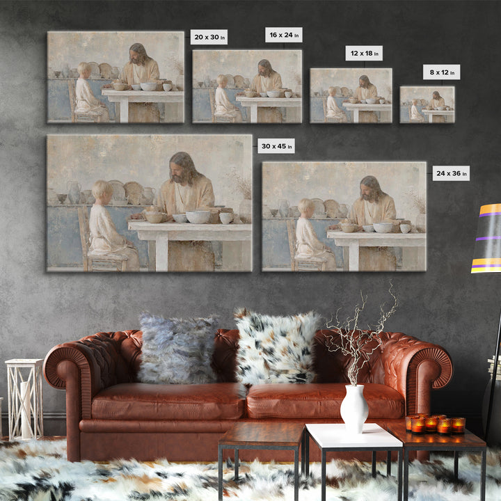 Quiet Morning Hope – Framed Canvas Print – Jesus Painting – Christian Art Canvas – Christian Wall Art – Christian Christmas – Christian Gif