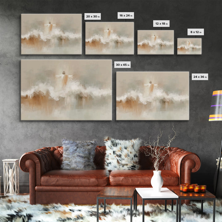 Heaven’s Horizon – Framed Canvas Print – Christian Wall Art – Modern Jesus Art – Christian Art Canvas – Christian Decoration – Large Christ