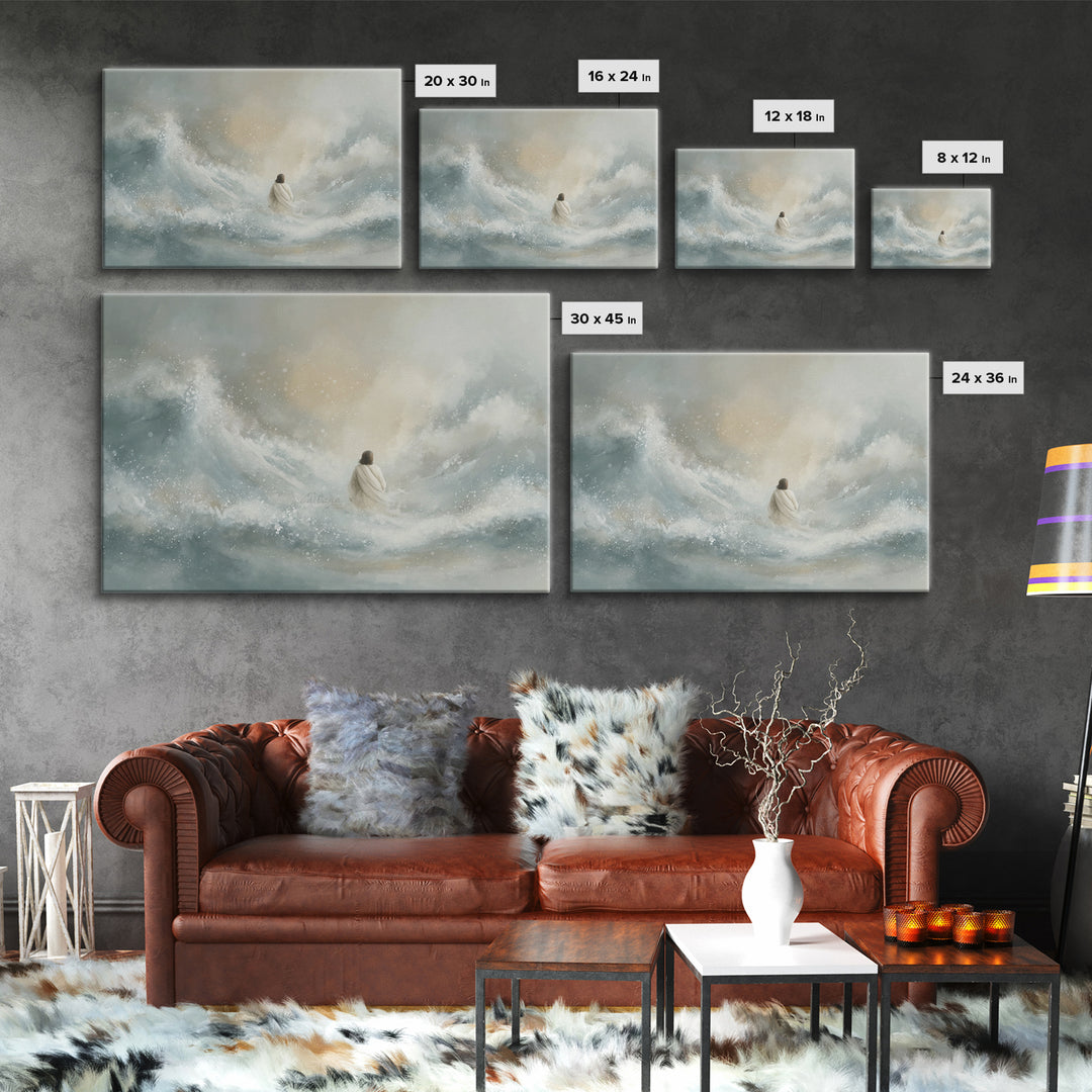 Promise Of Light – Framed Canvas Print – Christian Art Canvas – Modern Christian Painting – Jesus Wall Art – Christian Christmas Art – Subt