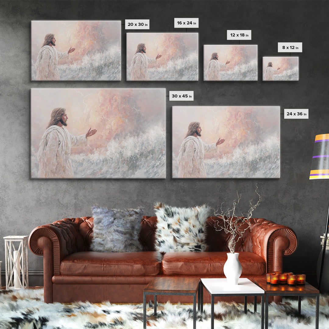 Light Of Deliverance – Framed Canvas Print – Christian Wall Art – Jesus Painting – Christian Art Canvas – Modern Christian Art – Christian