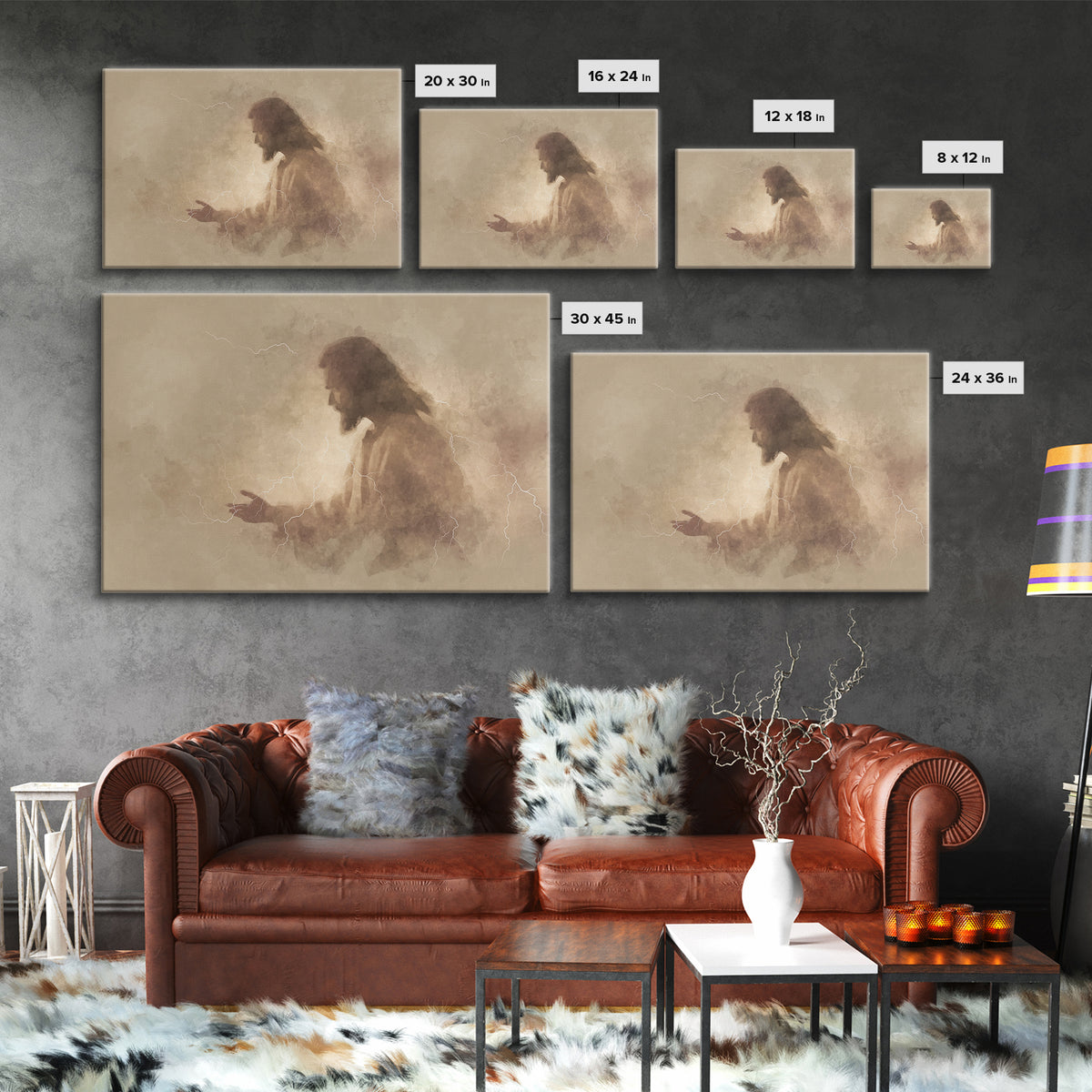 Radiant Mercy – Framed Canvas Print – Christian Art Canvas – Moody Christian Art – Jesus Art Print – Christian Wall Art – Unique Christian