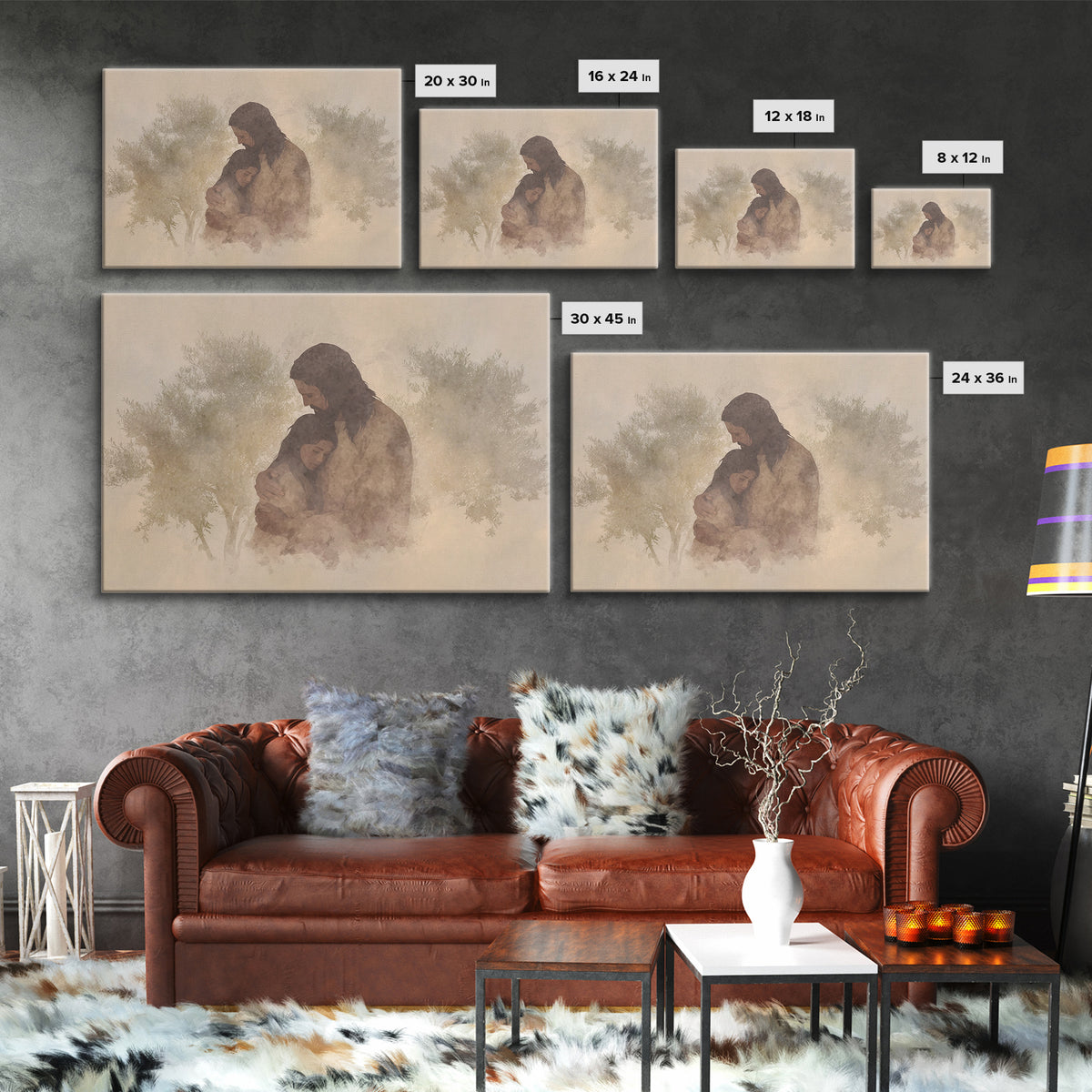 Everlasting Comfort – Framed Canvas Print – Christian Wall Art – Jesus Painting – Christian Art Canvas – Moody Christian Art – Christian De