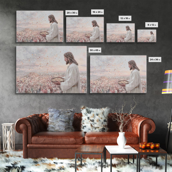 Hillside Abundance – Framed Canvas Print – Christian Art Canvas – Christian Art – Christian Wall Art – Jesus Painting – Large Christian Pai