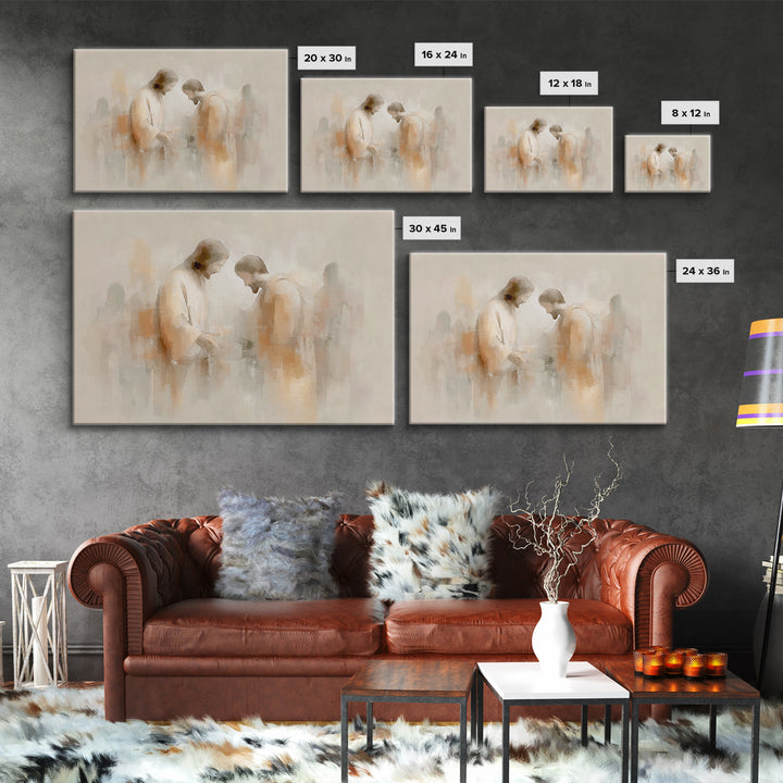 Humble Offering – Framed Canvas Print – Christian Wall Art – Christian Art Canvas – Modern Christian Art – Jesus Painting – Christian Art G