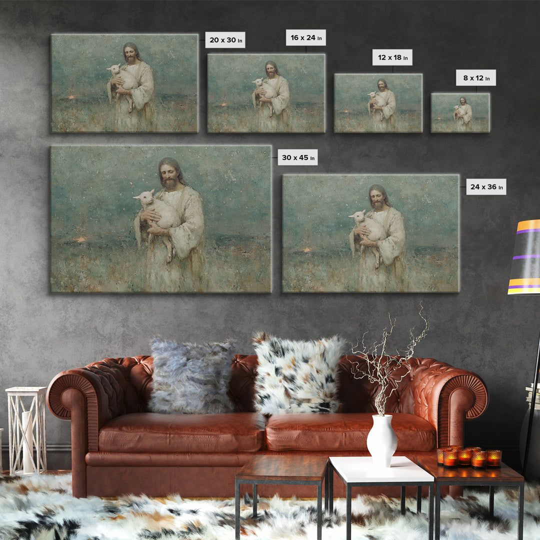 Shepherd Of Stars, Framed Canvas Print, Christian Wall Art, Jesus Painting Canvas, Christian Art Canvas, Vintage Christian Art, Christian G