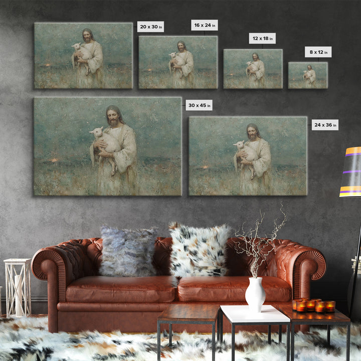 Shepherd Of Stars, Framed Canvas Print, Christian Wall Art, Jesus Painting Canvas, Christian Art Canvas, Vintage Christian Art, Christian G