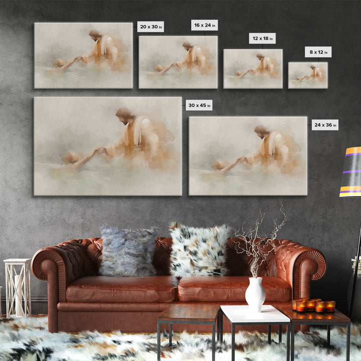 Graceful Rescue – Framed Canvas Print – Jesus Painting – Christian Art Canvas – Christian Wall Art – Subtle Christian Art – Christian Decor