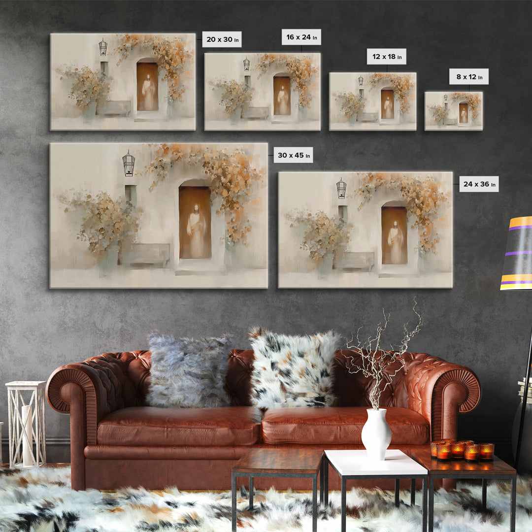 Silent Arrival - Framed Canvas Print - Christian Wall Art - Subtle Christian Art - Jesus Painting - Christian Art Canvas
