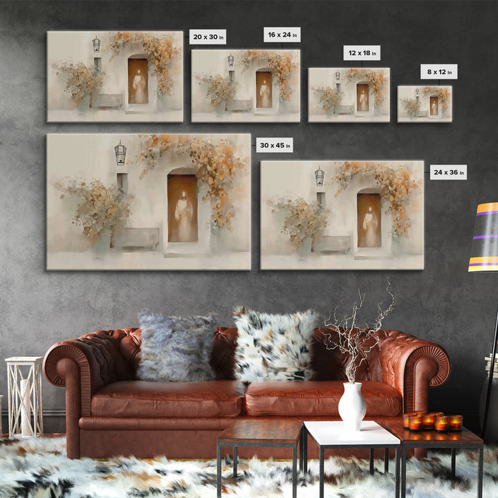 Silent Arrival - Framed Canvas Print - Christian Wall Art - Subtle Christian Art - Jesus Painting - Christian Art Canvas