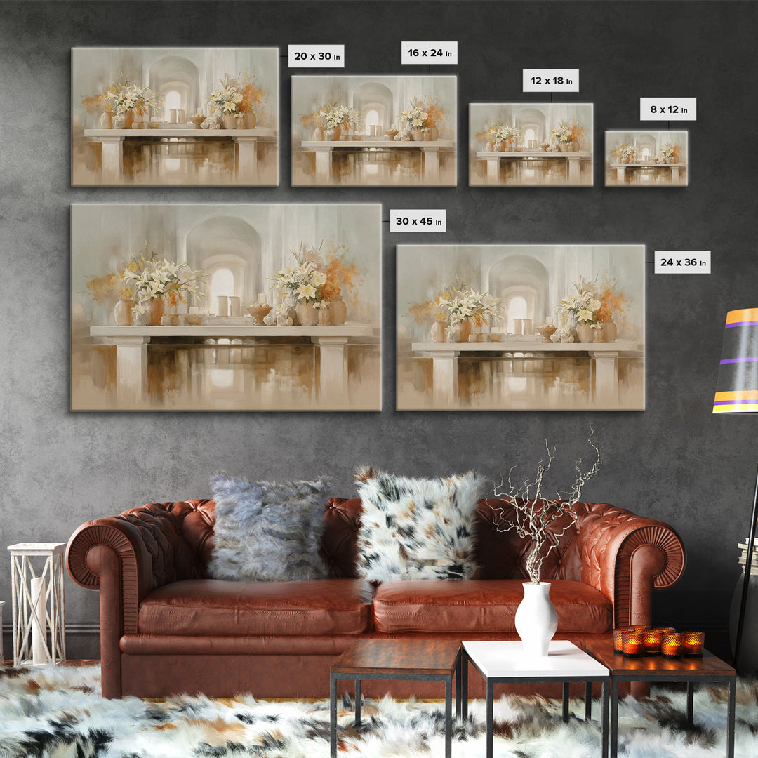 Sanctuary Of Lilies – Framed Canvas Print – Christian Decor For Home – Christian Art Prints – Christian Art Canvas – Christian Art Gift – S