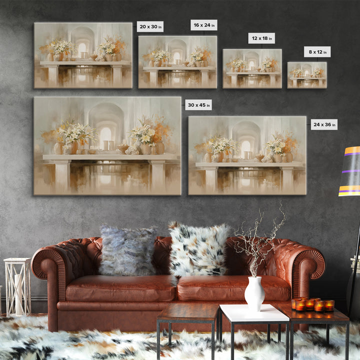 Sanctuary Of Lilies – Framed Canvas Print – Christian Decor For Home – Christian Art Prints – Christian Art Canvas – Christian Art Gift – S