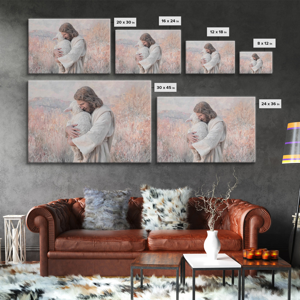 Shepherd Of Mercy – Framed Canvas Print – Christian Wall Art – Jesus Painting – Christian Art Canvas – Christmas Art – Christian Decor – Ch