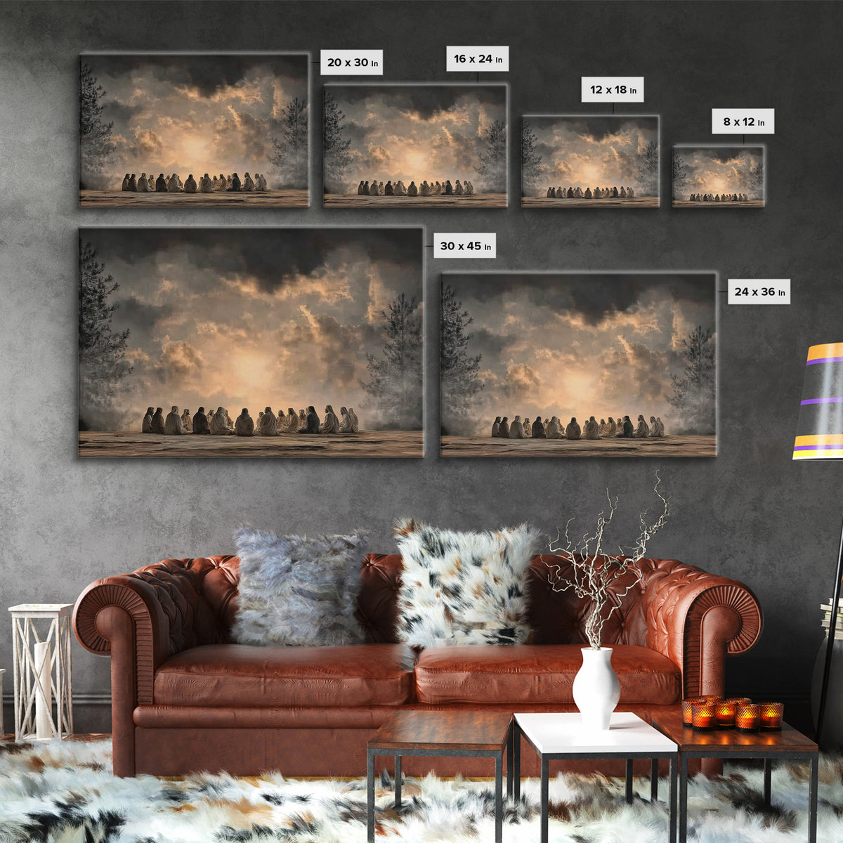Holy Summit | Framed Canvas Print | Christian Wall Art | Christian Christmas Art | Jesus Painting | Christian Art Canvas | Vintage Christia
