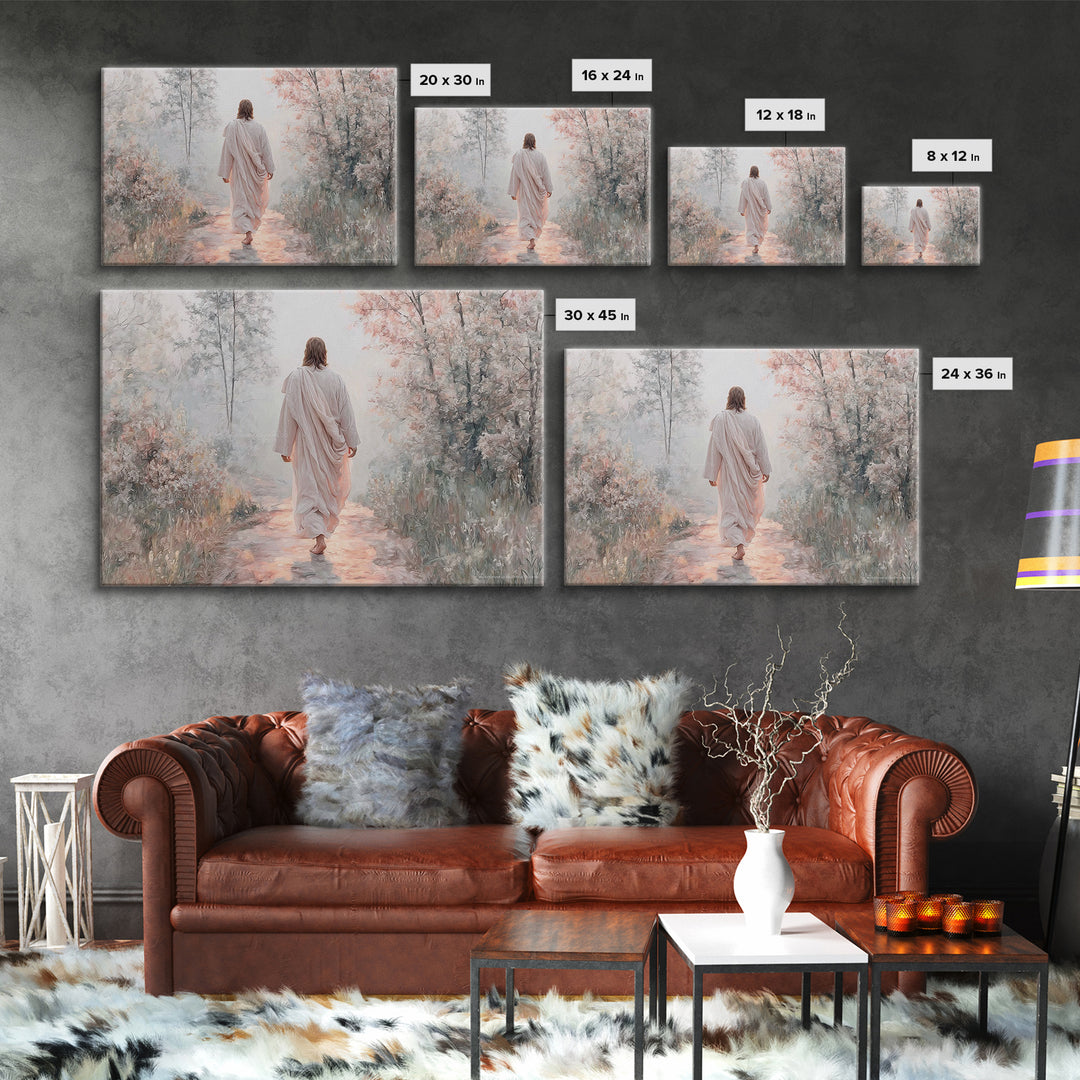 Blossoms Of Faith | Framed Canvas Print | Christian Art Canvas | Jesus Painting | Christian Wall Art | Christian Gift Ideas