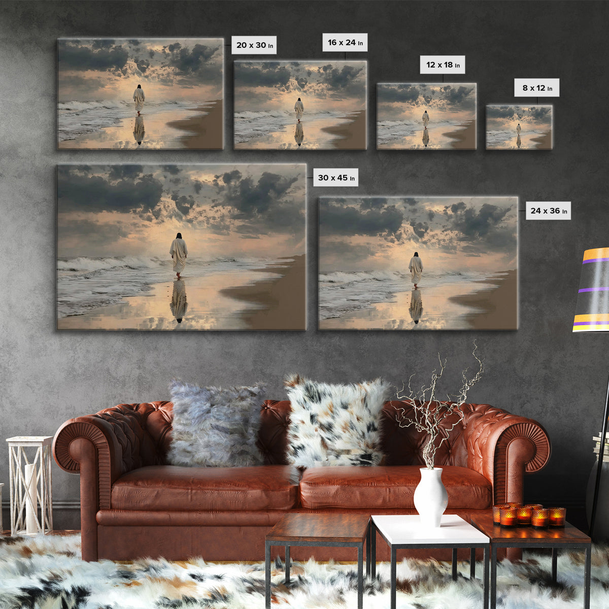 Dawn Of Refuge – Framed Canvas Print – Christian Wall Art – Jesus Painting – Christian Art Canvas – Modern Christian Art – Christian Gift I