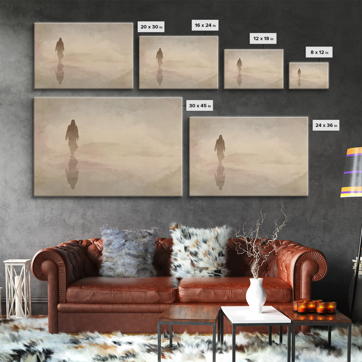 Path Of Mercy – Framed Canvas Print – Christian Wall Art – Jesus Painting – Christian Art Canvas – Moody Christian Art – Christian Decor Fo