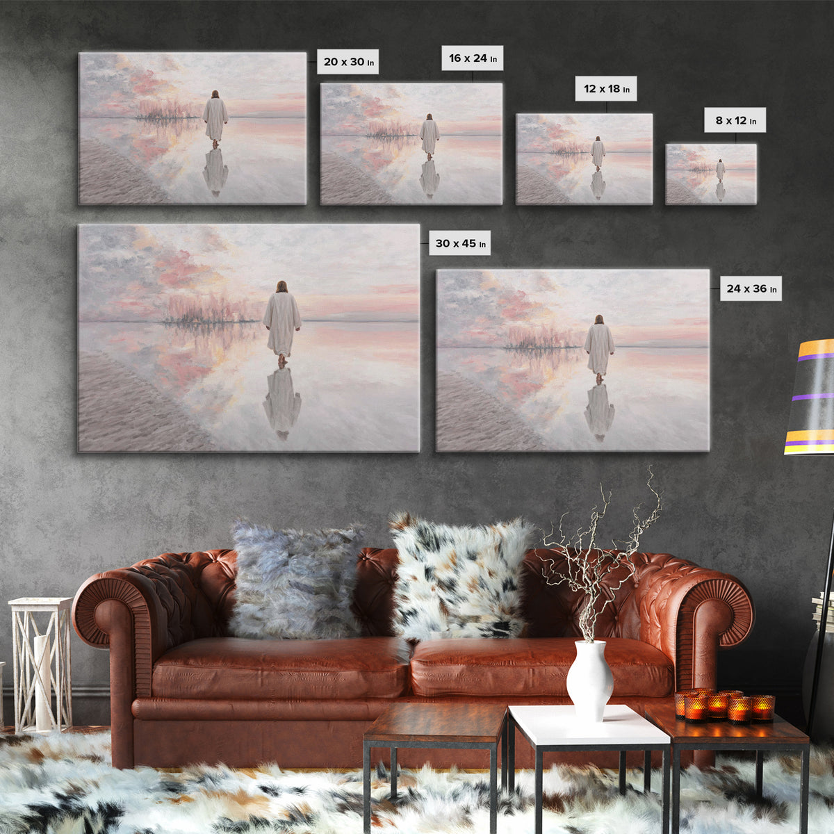 Dawn of Redemption | Framed Canvas Print | Jesus Painting | Christian Art Canvas | Christian Wall Art | White Christmas Art | Christian Chr