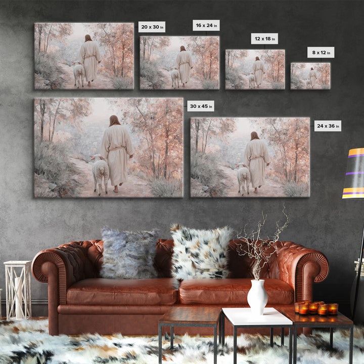 Autumn Grace | Framed Canvas Print | Christian Art Canvas | Jesus Painting | Christian Wall Art | Unique Christian Art | Christian Christma