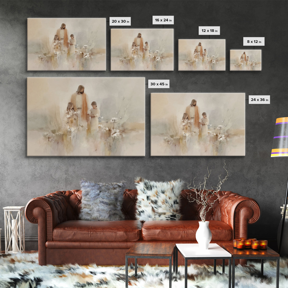 Blooming Promise – Framed Canvas Print – Christian Art Canvas – Jesus Painting – Christian Wall Art – Modern Christian Painting – Christian