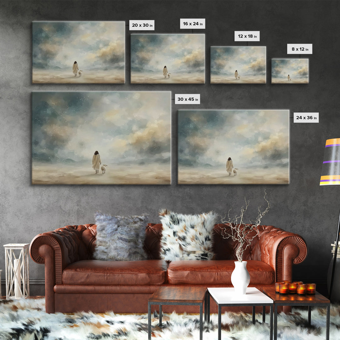 Heavenly Way | Framed Canvas Print | Christian Wall Art | Jesus Art Print | Christian Christmas Art | Christian Decor | Christian Painting