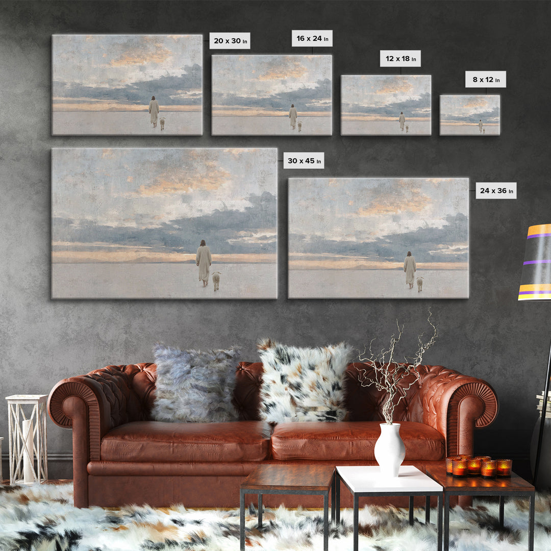 Eternal Horizon – Framed Canvas Print – Modern Christian Art – Christian Art Canvas – Jesus Painting – Christian Decoration – Christmas Art