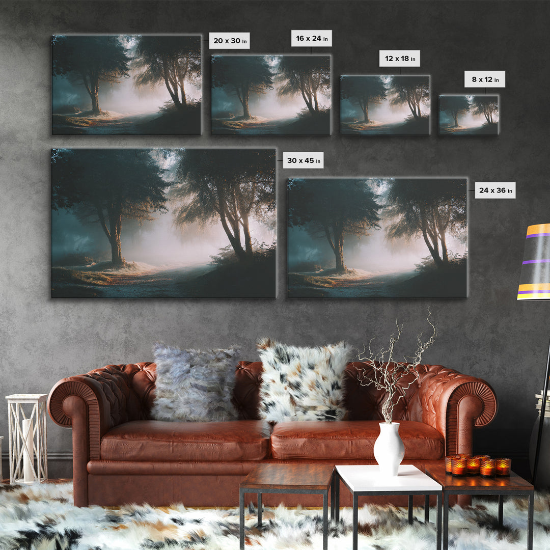 Sacred Forest Light – Framed Canvas Print – Jesus Painting – Christian Decor – Christian Art Canvas – Christian Gift Ideas – Christian Wall
