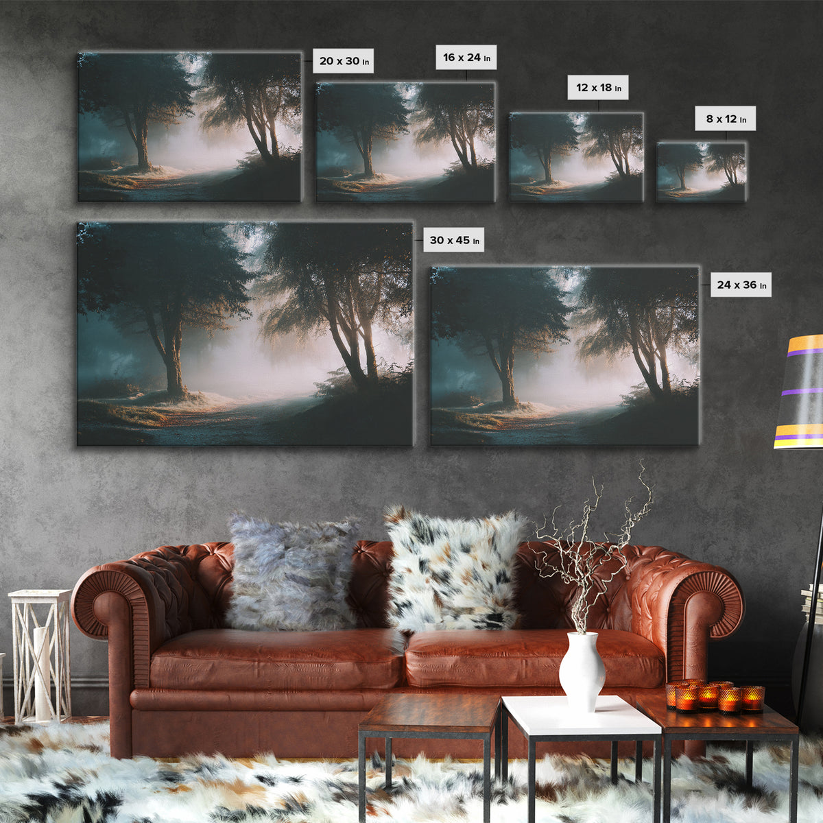 Sacred Forest Light – Framed Canvas Print – Jesus Painting – Christian Decor – Christian Art Canvas – Christian Gift Ideas – Christian Wall