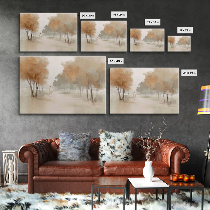 Autumn Grace Path – Framed Canvas Print – Christian Decor – Jesus Painting – Christian Art Canvas – Christian Wall Art – Christian Gift Ide