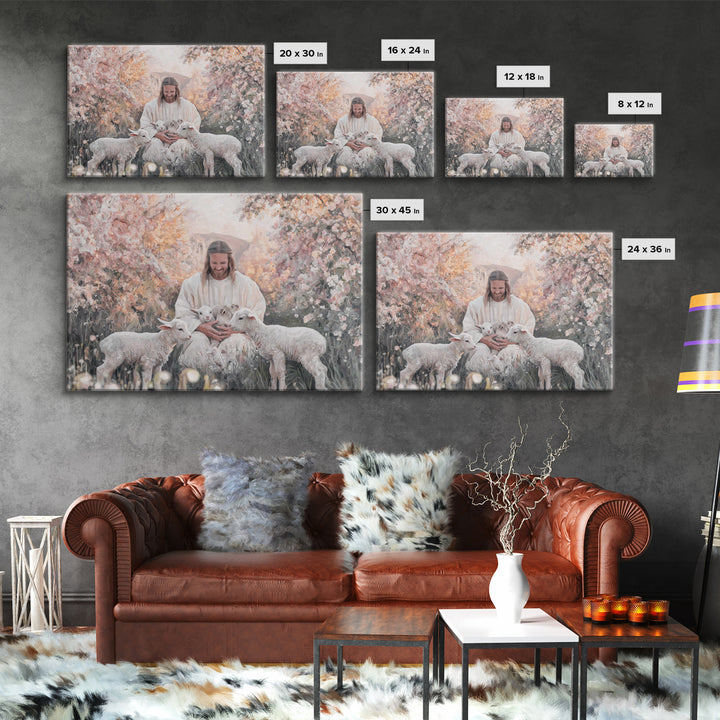 Gentle Spring Light – Framed Canvas Print – Christian Art Canvas – Christian Wall Art – Jesus Painting – Christmas Art – Christian Decorati