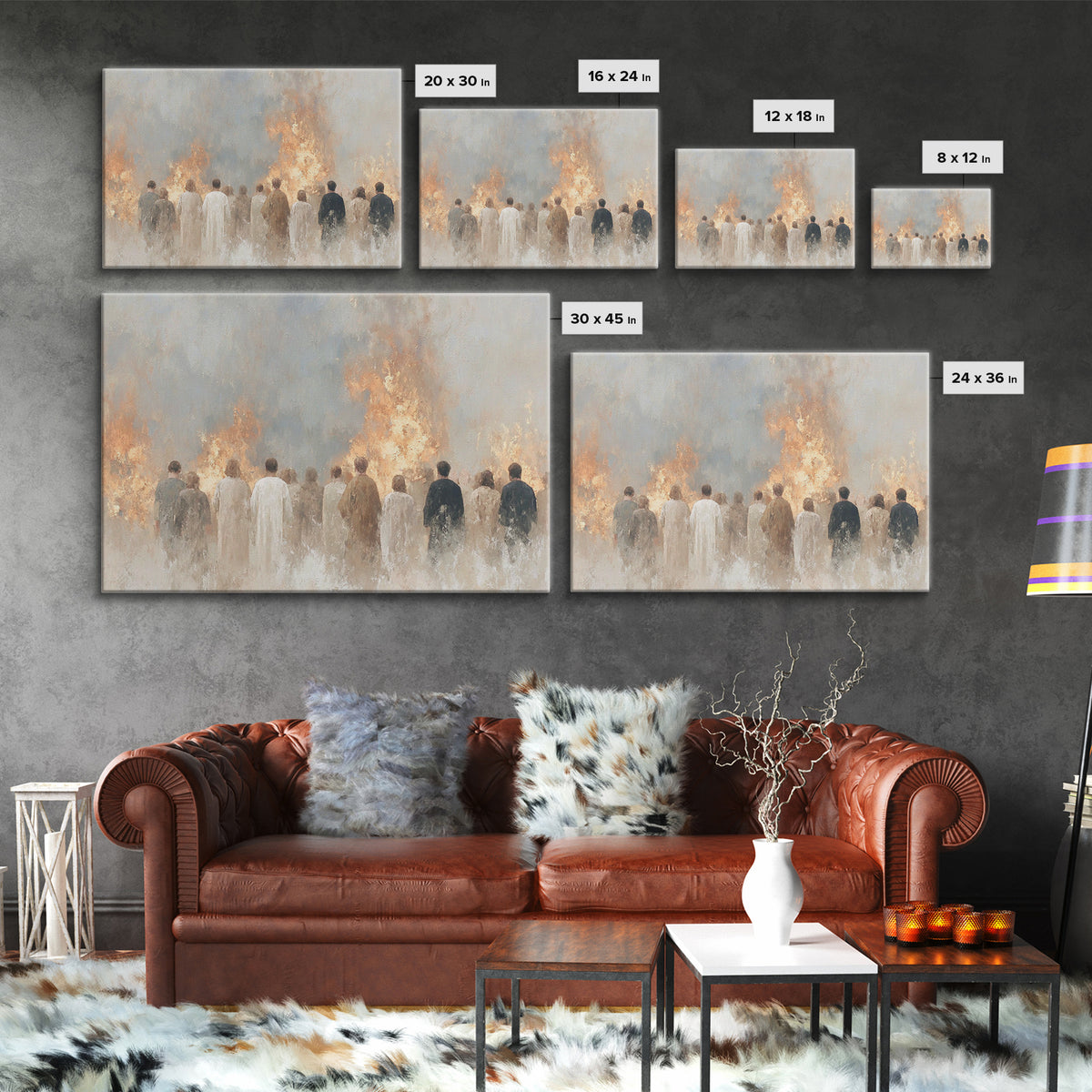 Ascension Fire Choir – Framed Canvas Print – Christian Wall Art – Christian Painting – Christian Christmas Art – Christian Art Canvas – Chr