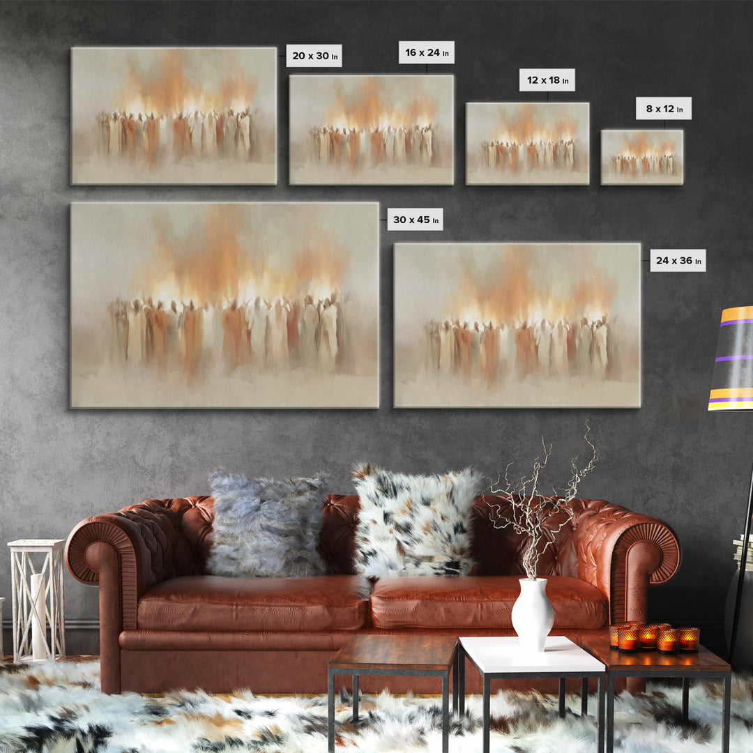Flames Of Renewal – Framed Canvas Print – Christian Art Canvas – Christian Decoration – Christian Painting – Christian Wall Art – Christian