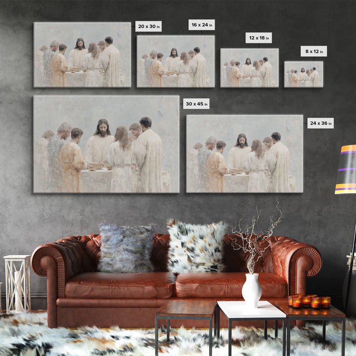 Sacred Gathering - Framed Canvas Print - Christian Wall Art - Jesus Painting - Christian Art Canvas - Christian Decor - Christian Gift Idea